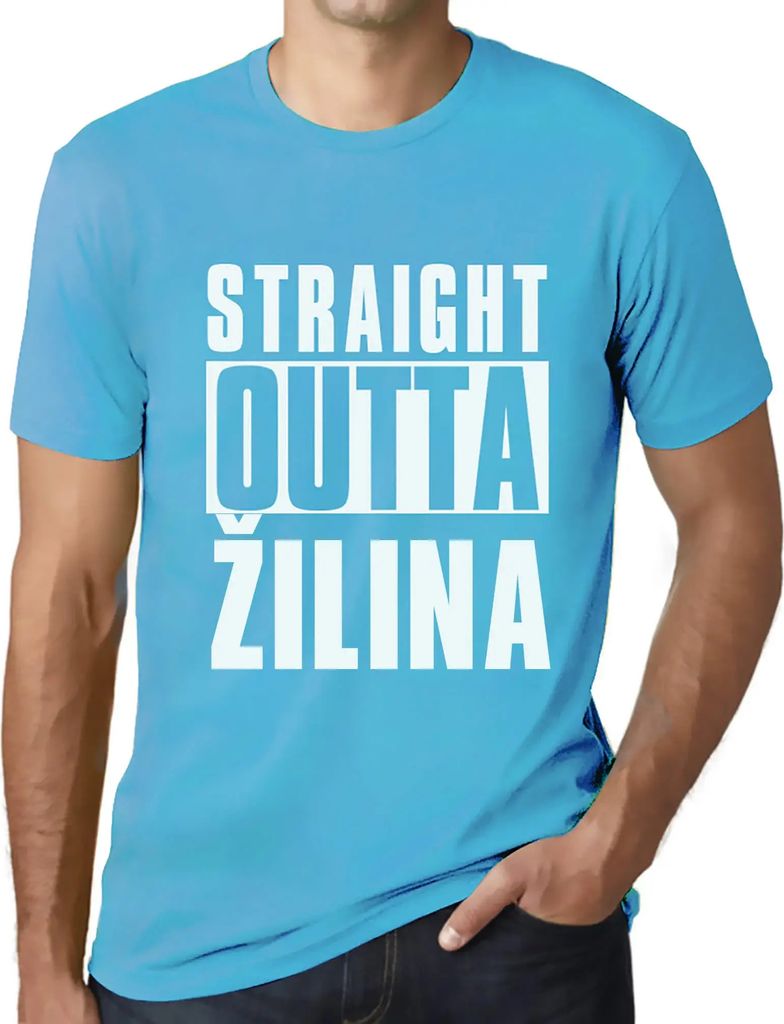 Herren Grafik T-Shirt Straight Outta Žilina Öko-Verantwortlich Vintage Jahrgang Kurzarm Lustige Druck Geburtstag Geschenk Mann