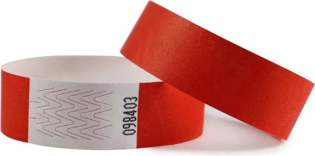 CombiCraft Tyvek Einlassbänder Rot – 5000 Stück