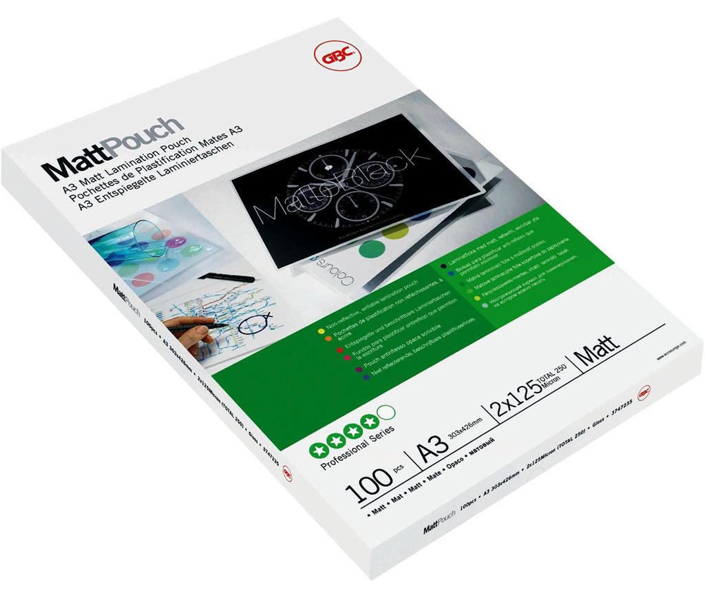 GBC 3747235 GBC Busta per plastificazione, DIN A3, opaca, Immagine del prodotto 