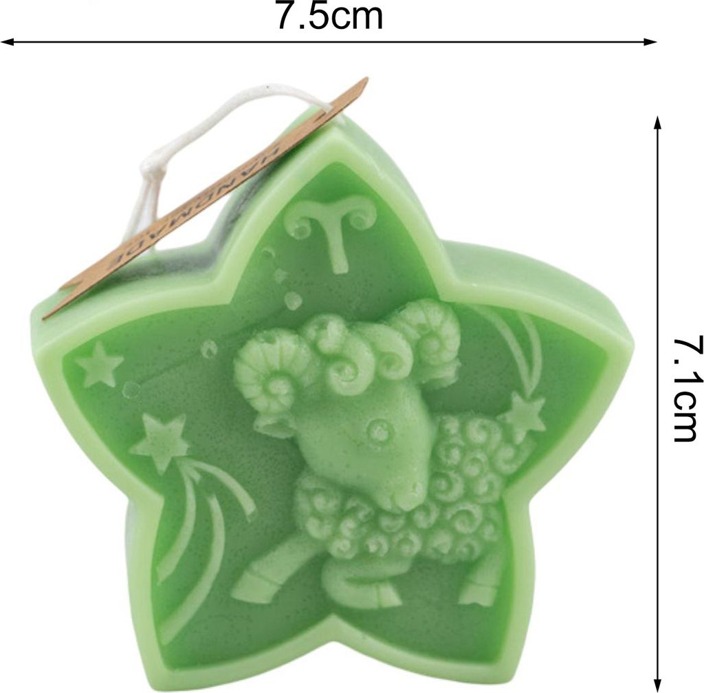 75 g Zwölf Sternbilder-Muster, langanhaltender Duft, rauchfreie Kerze, sternförmige Aromatherapie-Kerze für das Wohnzimmer