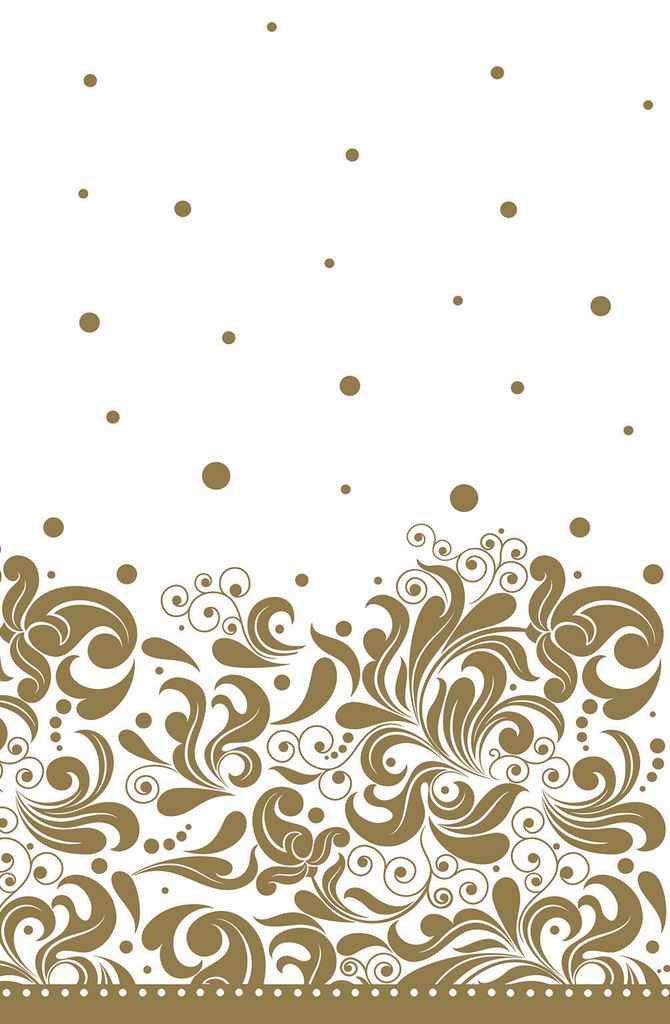 Goldene Papiertischdecke Kommunion Hochzeit 120x180cm