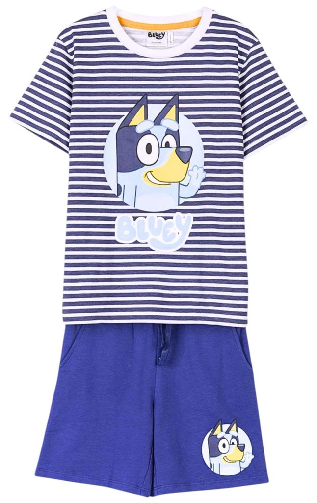 2tlg. Outfit T-Shirt & Shorts Bluey Dunkelblau 98 cm