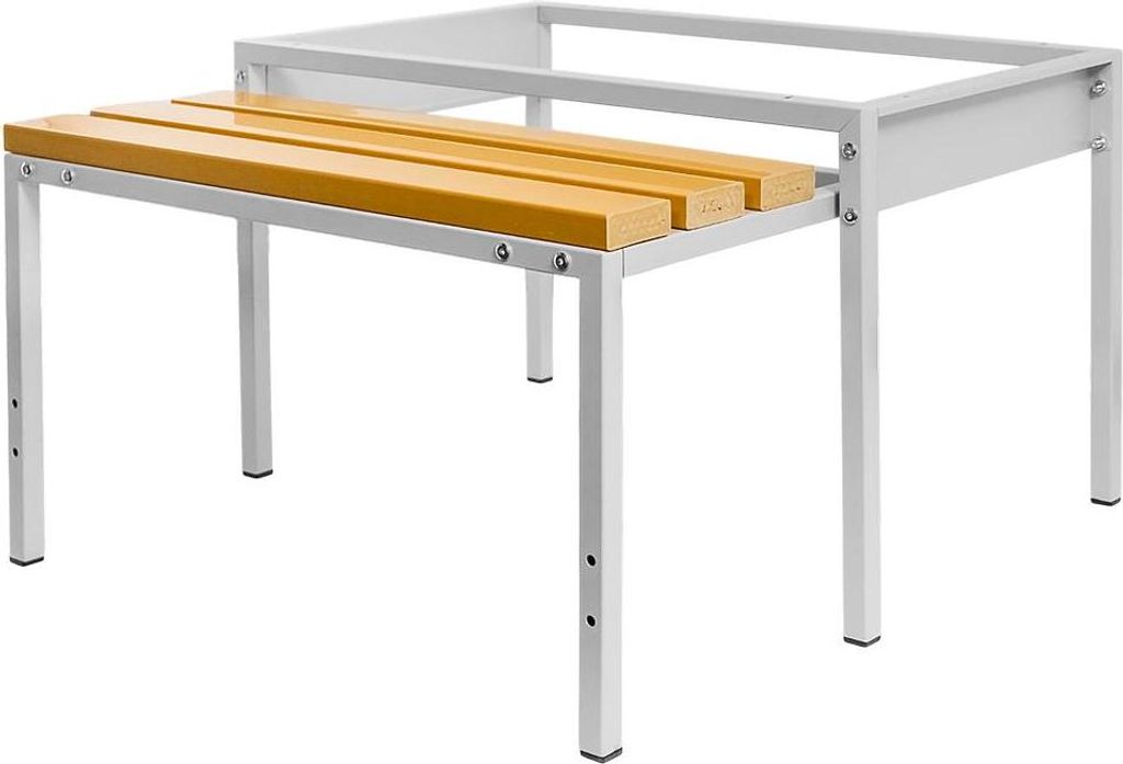 Untergestell mit ausziehbarer WPC-Bank für den Mega-M OHS-Schrank J-80 B-80 cm T-80 cm H-43 cm verschraubt N