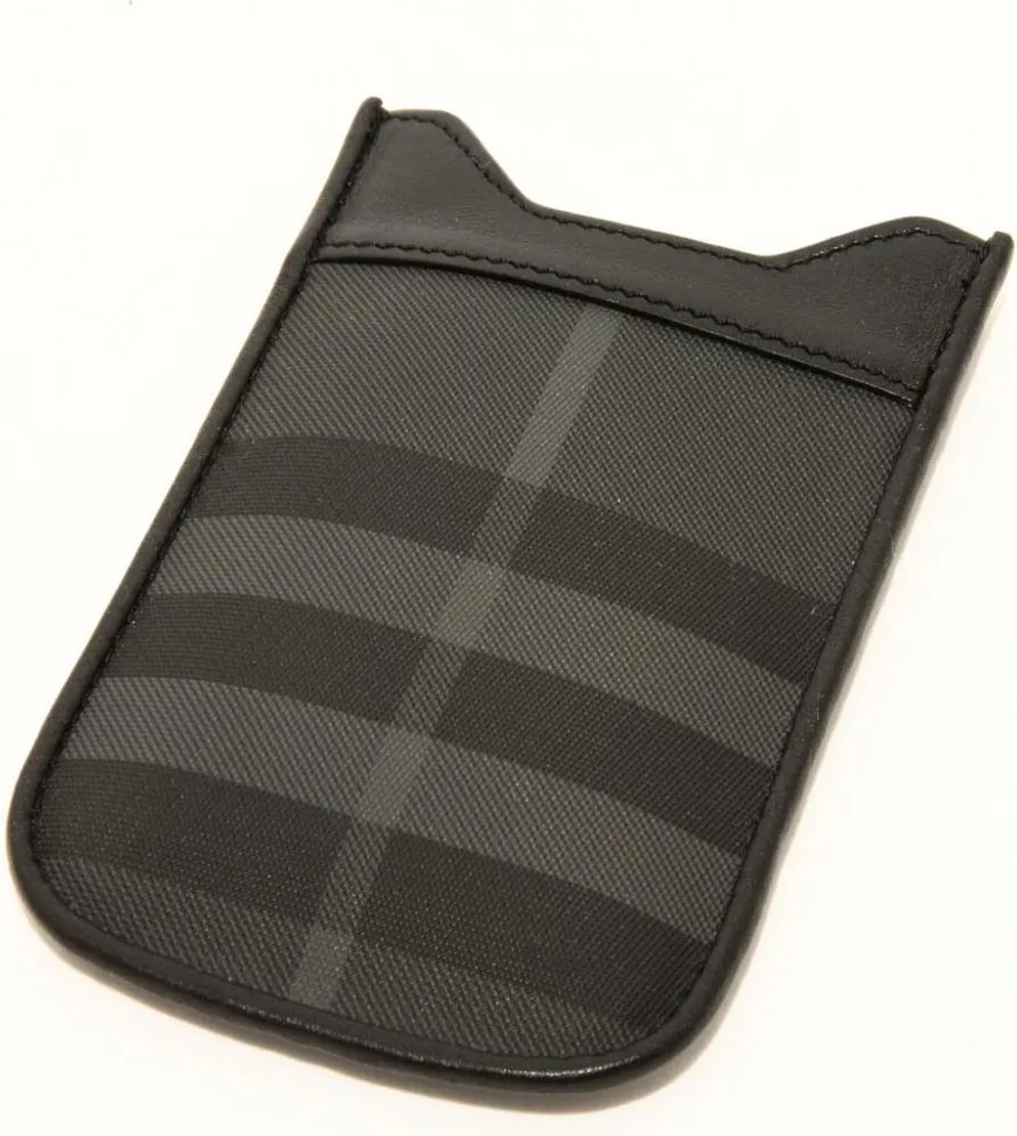 Porta Cellulare Burberry Uomo 93377: Stile Black Check Irrinunciabile