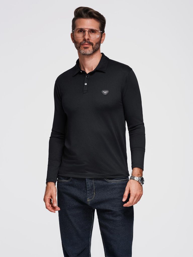 Ombre Clothing Langarm-T-Shirt für Männer Apolosi schwarz XL