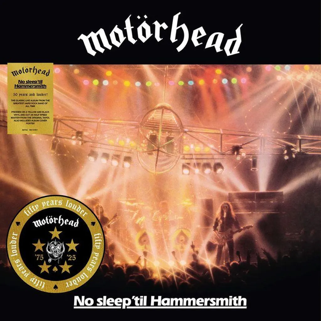 Motörhead No Sleep 'Til Hammersmith Vinyle Jaune et Noir 50th Edition