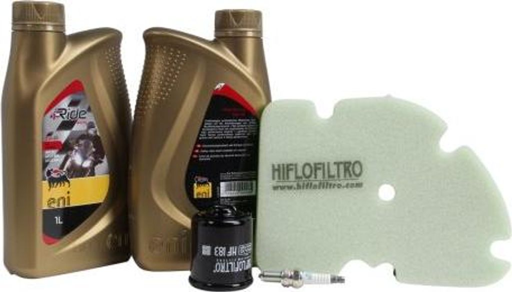 Wartung Set: Luftfilter + Ölfilter + Zündkerze + 2L Öl für Produktbild 