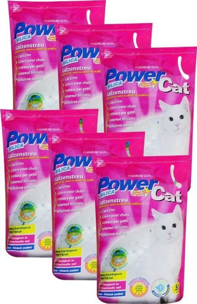 6 x 5= 30 Liter Power Cat Magic Silikat Katzenstreu Produktbild 