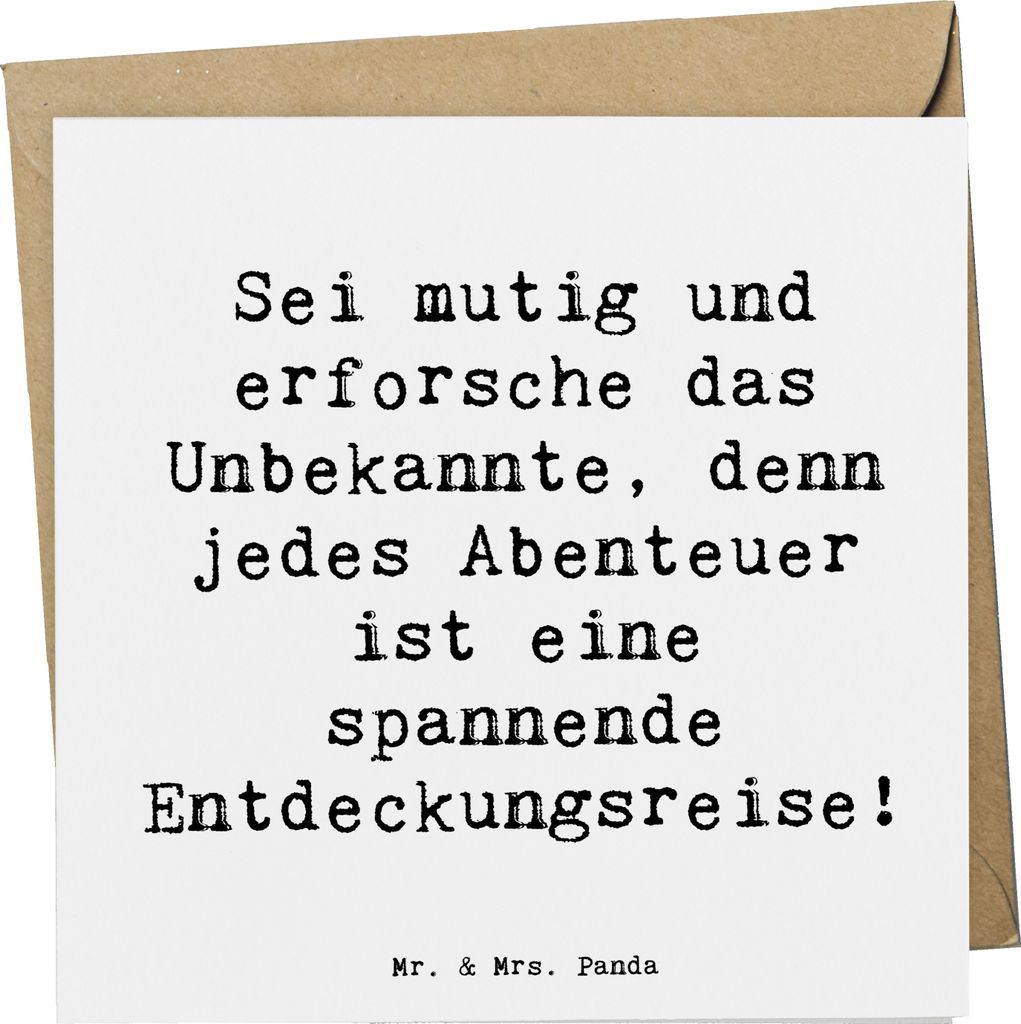 Mr. & Mrs. Panda Grußkarte Spruch Unbekannte Orte erkunden Produktbild 