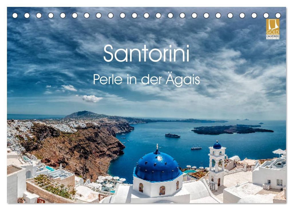 Santorini - Perle in der Ägais (Tischkalender 2027 DIN A5 quer), CALVENDO Monatskalender
