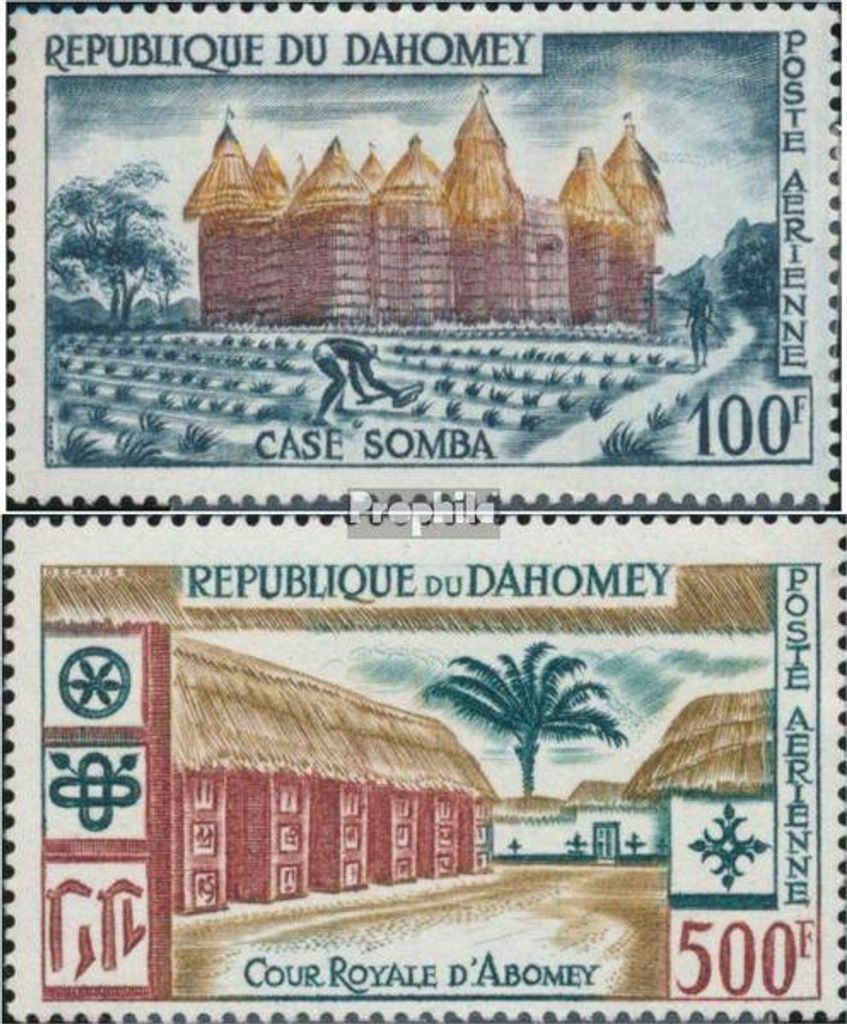Briefmarken Dahomey 1960 Mi 173-174 (kompl.Ausg.) postfrisch Gebäude