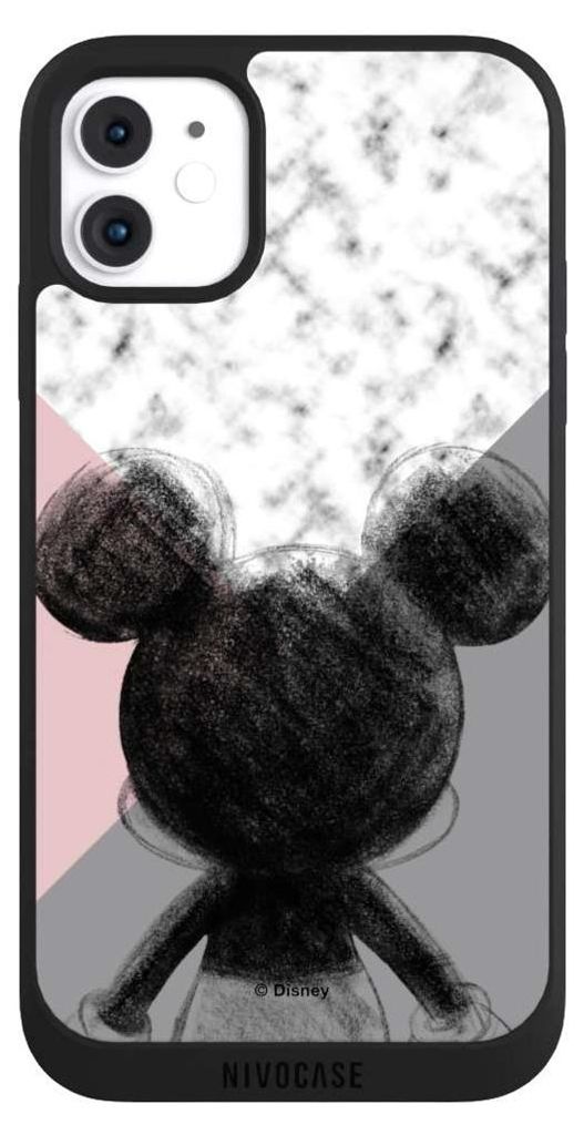 NIVOCASE Handyhülle für Apple iPhone 11 Hülle NIVOpure Case Schwarz Disney Marmor Mickey Mouse