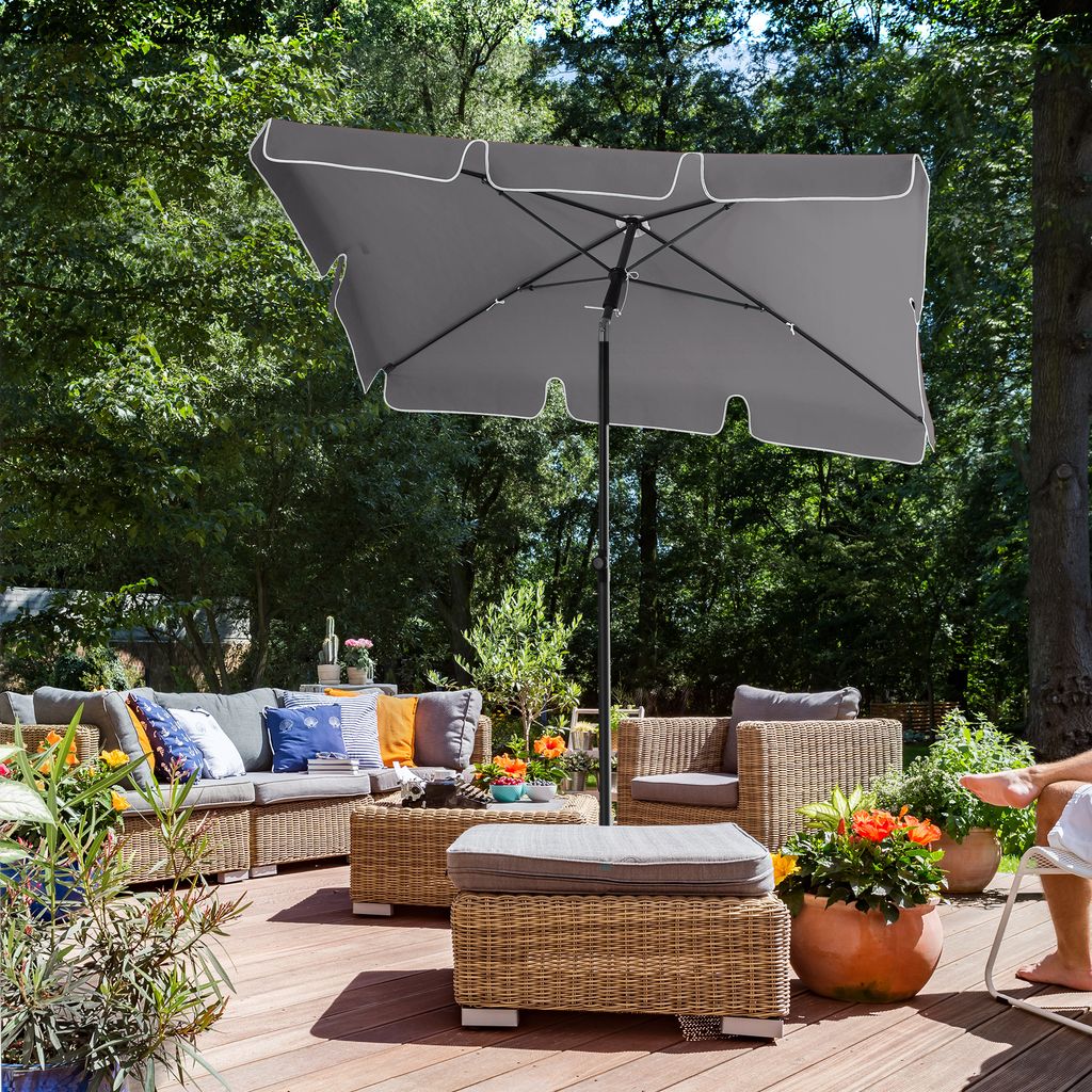 SONGMICS Sonnenschirm 180 x 125 cm UPF 50+ Sonnenschutz Produktbild 