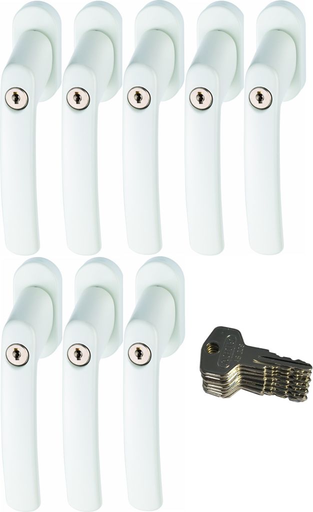 ABUS FG200 W SB abschließbarer Fenstergriff, weiß im Set 8 Produktbild 