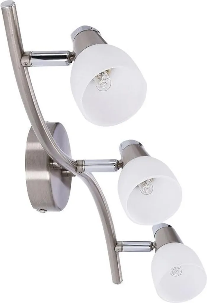 Plafonnier SELIA Candellux blanc et argenté 3xG9 51cm en verre élégant