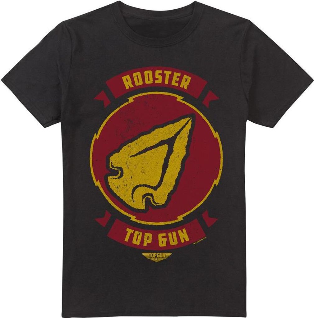 Top Gun: Maverick - "Rooster Call Sign" T-Shirt für Herren TV7059 (S) (Schwarz)