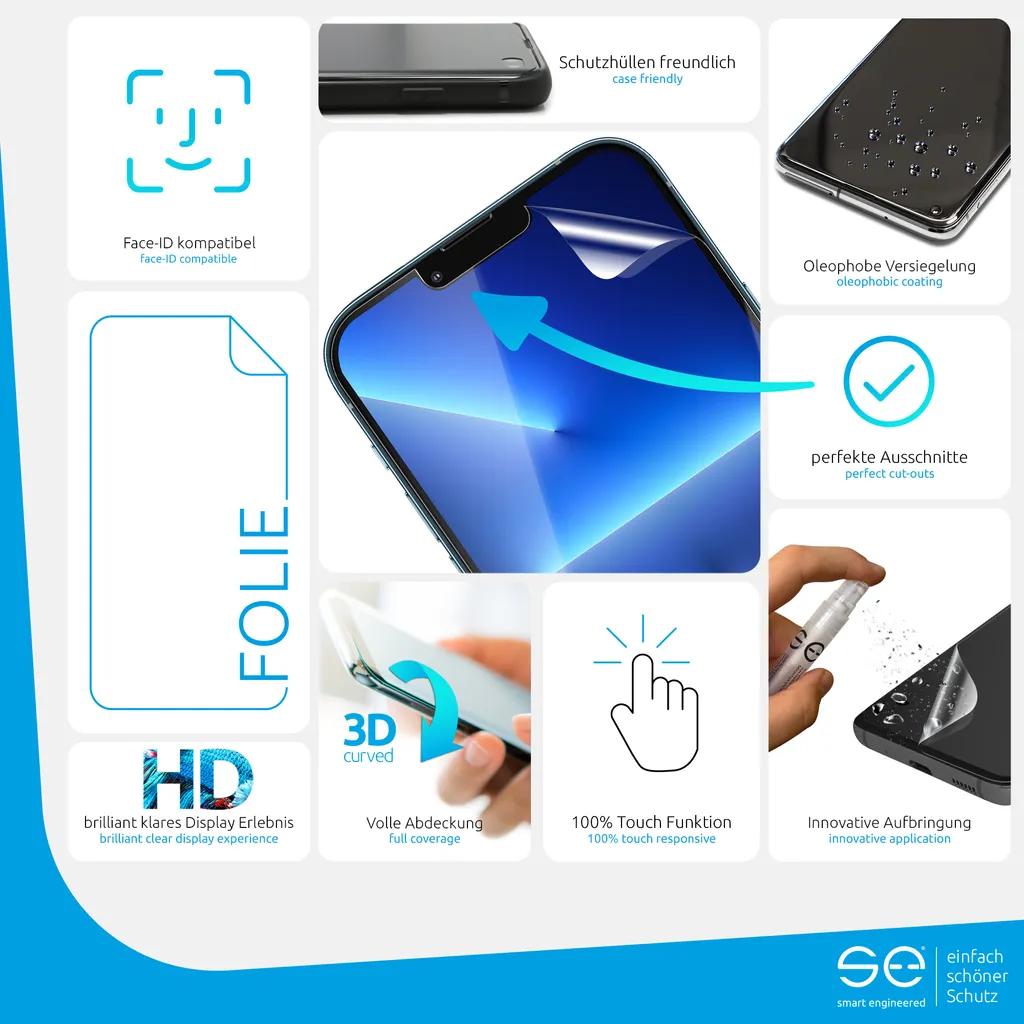 Film protecteur écran ultra transparent Smart Engineered Apple 2pc - 3
