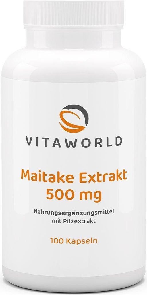 Vitaworld Maitake Extrakt 500 mg | 100 Kapseln | 100 mg Produktbild 