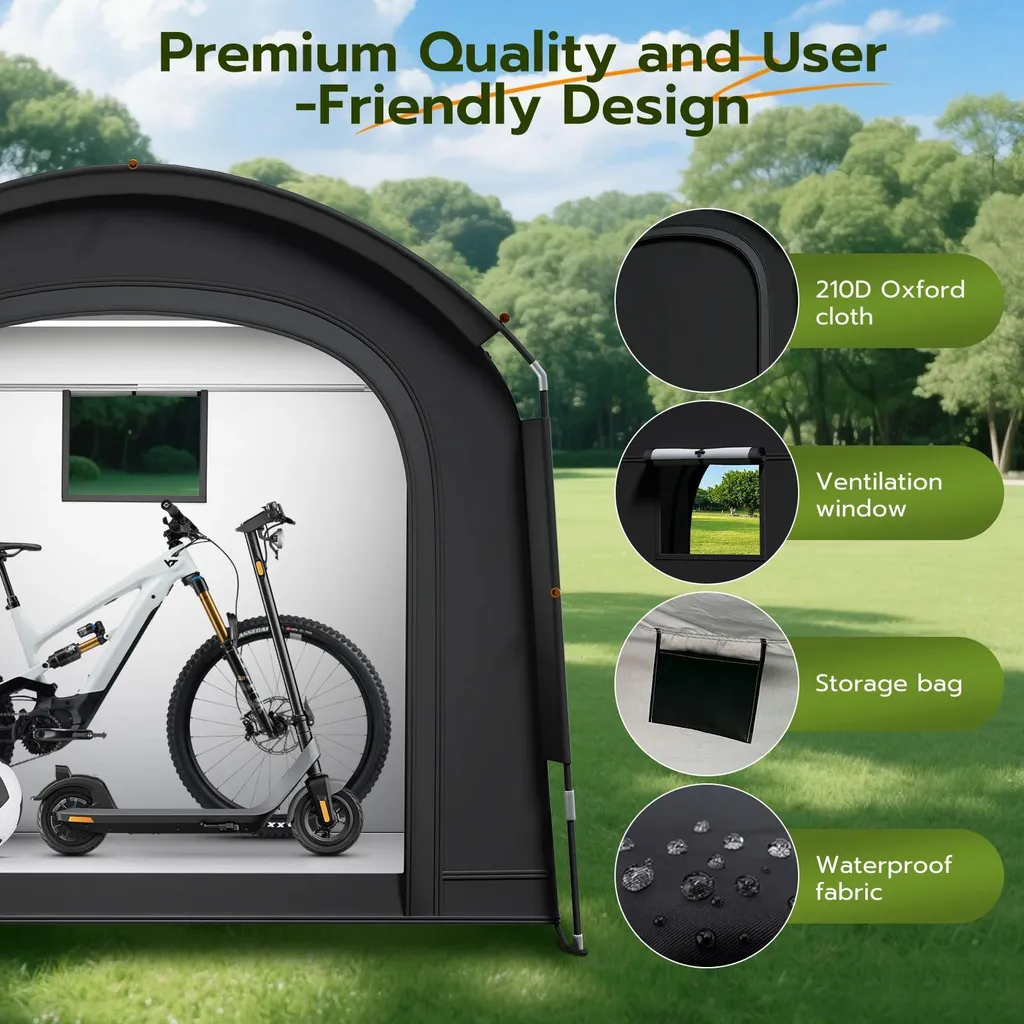 Tente vélo imperméable Oxford 600D avec intérieur Mylar isolant - 3