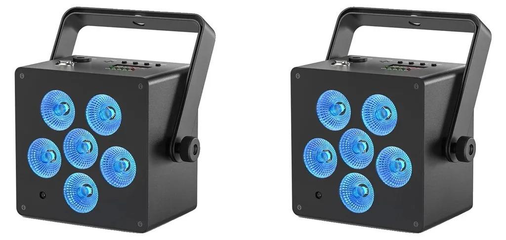 Projecteur de scène LED Par sans fil DMX rechargeable lot de 2 projecteurs