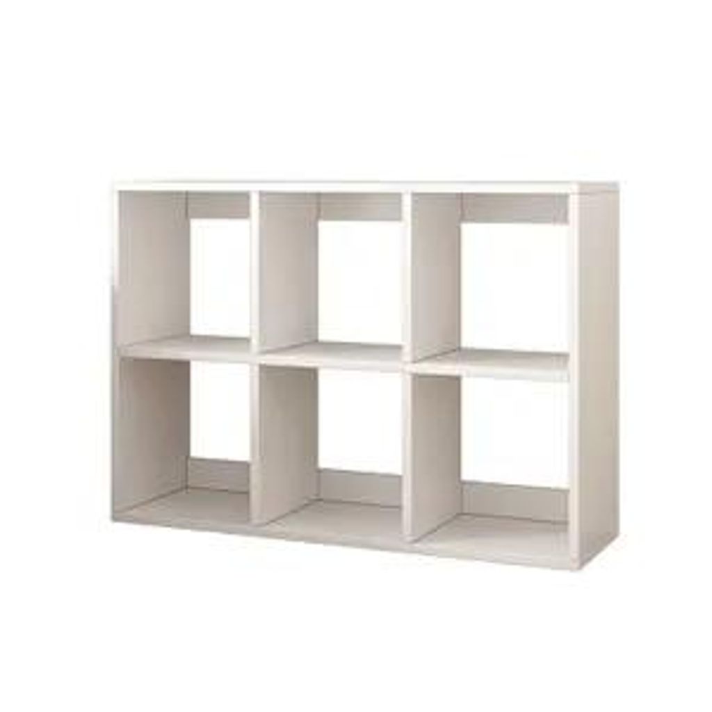 Libreria, 6 ripiani, colore bianco, mobile aperto, stile Immagine del prodotto 