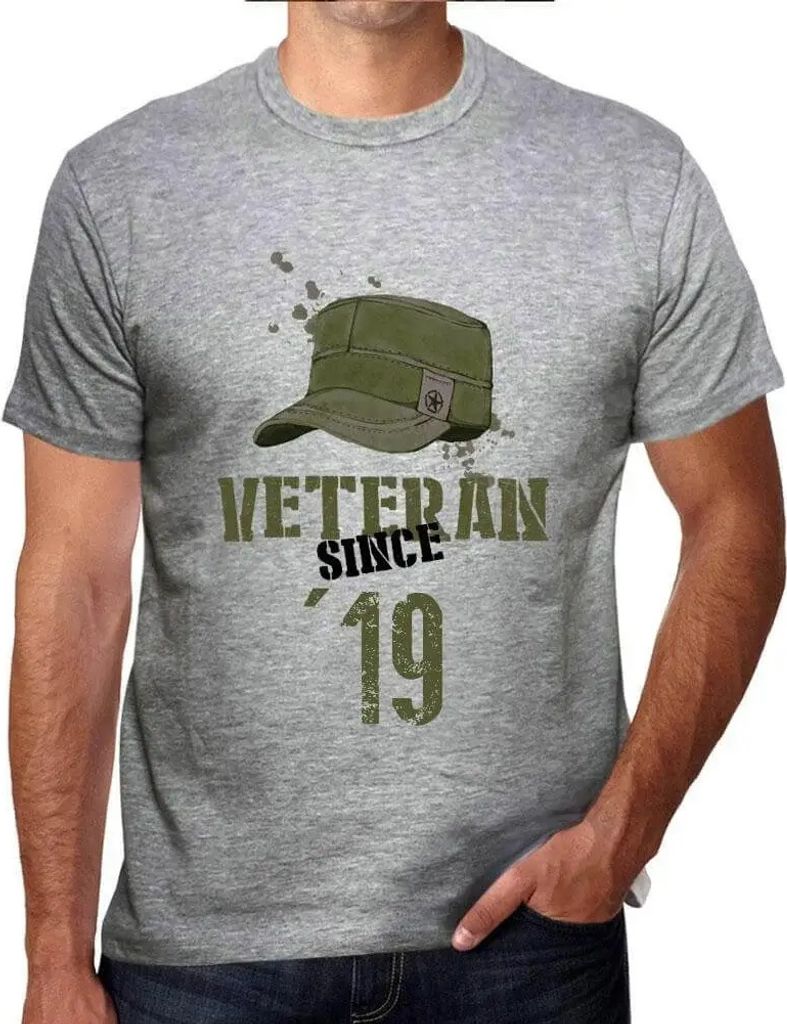 Herren Grafik T-Shirt Militärveteran seit 2019 – Military Veteran Since 2019 – Geschenk 5. Geburtstag Jahrestag 5 Jahre Jubiläum 5 Jährige Mann