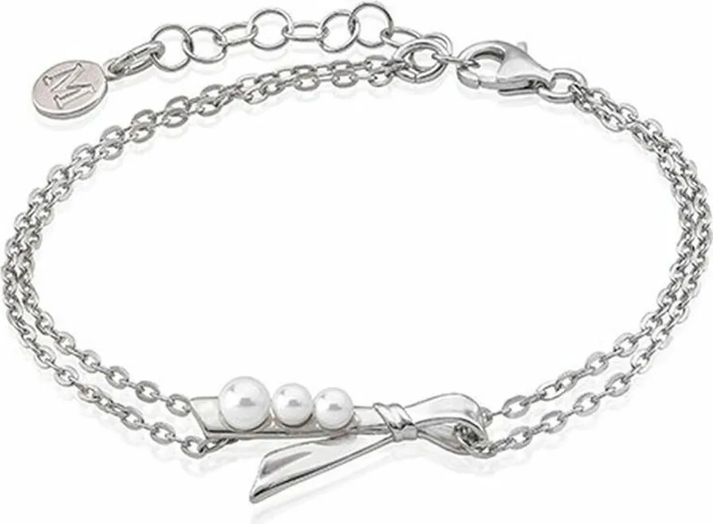 Bracciale Majorica 16037.01.2.000.010.1: Perle Grigie e Acciaio per Lei