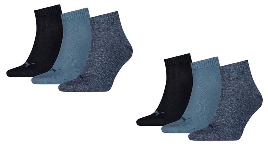 Puma Quarter Socken 6-pack, denim 2.0: veľkosť 43-46 Obrázok produktu 