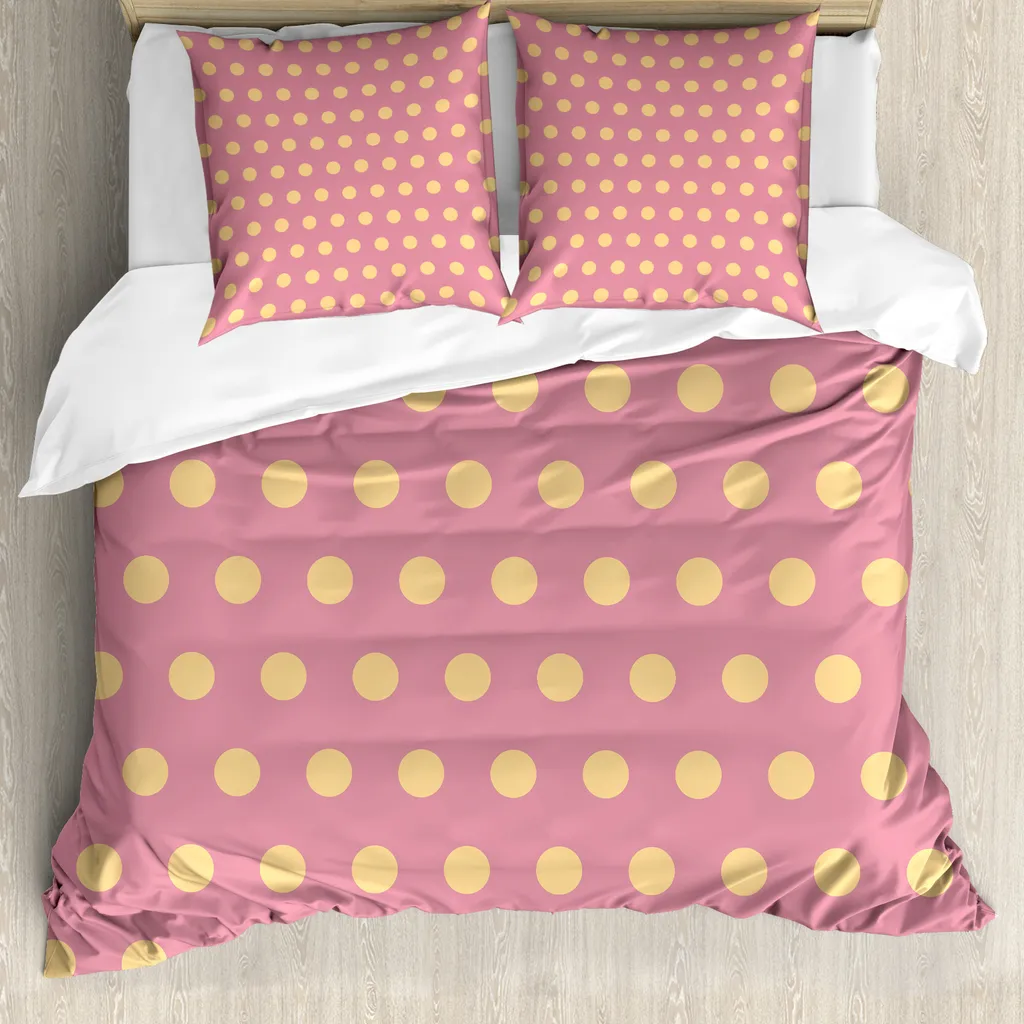 Copripiumino ABAKUHAUS 200x200 Rosa Salmone - Parure Letto Antiacaro