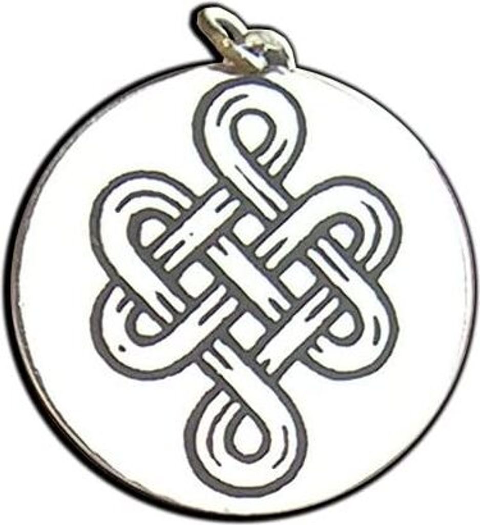 Amulett, Messing Anhänger, Endlose Bögen