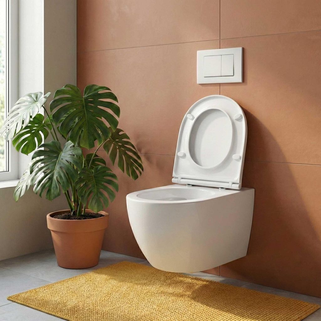 Drückerplatte Weiß Glänzend Kompatibel zu Geberit Duofix Produktbild 