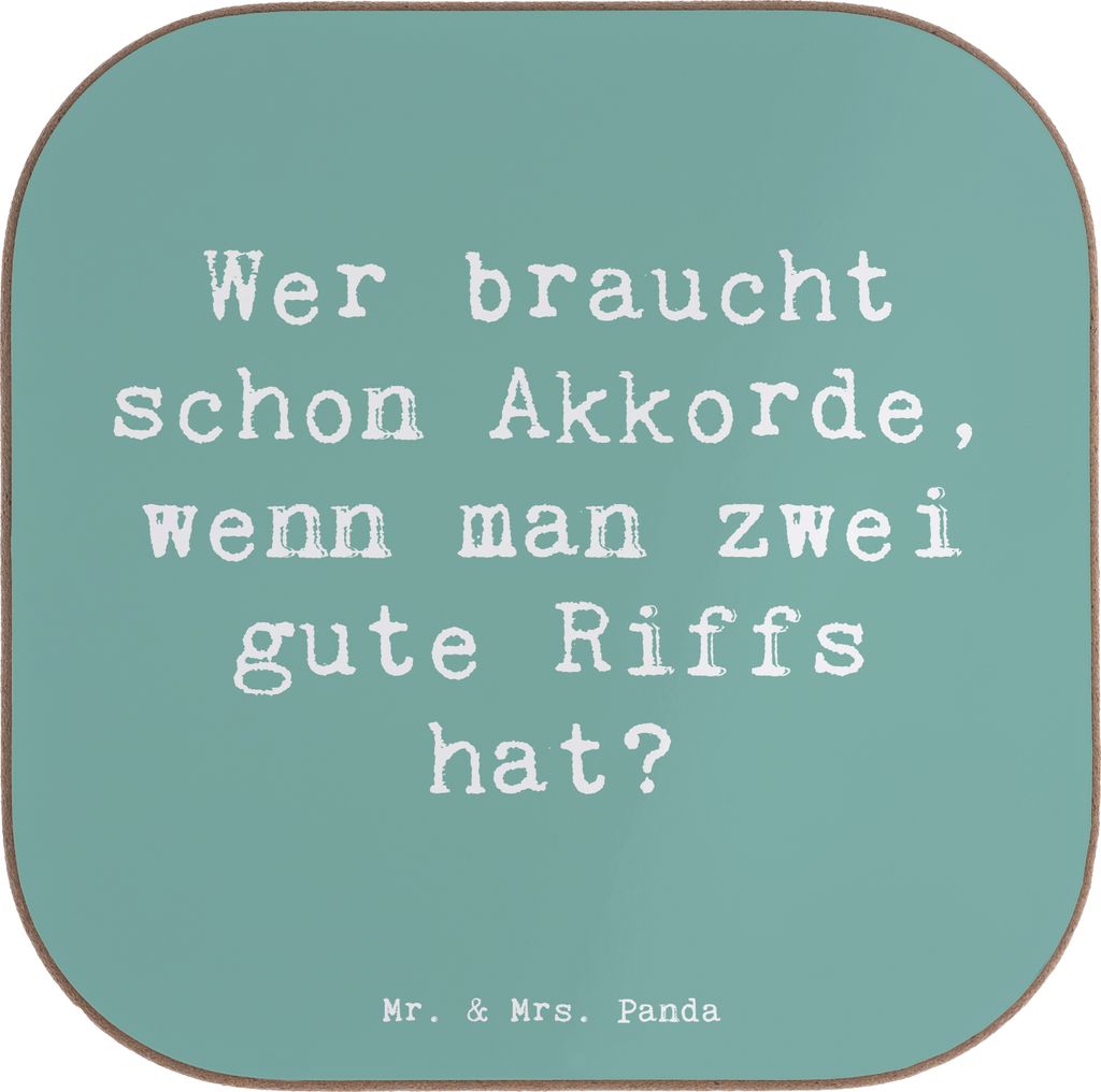 Mr. & Mrs. Panda Untersetzer für Gläser Spruch E-Gitarre Produktbild 