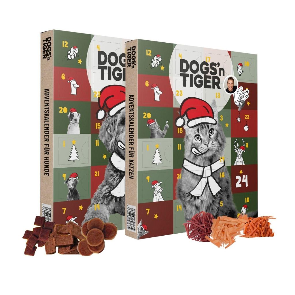 Dogs ́n Tiger - Guido Maria Kretschmer Adventsbundle Hund & Katze 2025, Adventskalender, Weihnachtskalender Hund, Katzen Weihnachtskalender, 2 tlg.