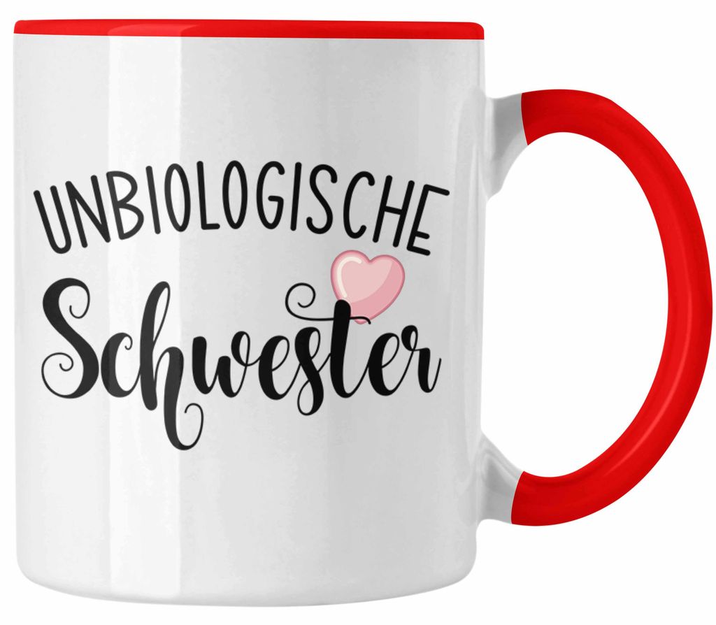 Beste Freundin Tasse Geschenk Unbiologische Schwestern Bff Set Kaffee-Tasse (Rot)