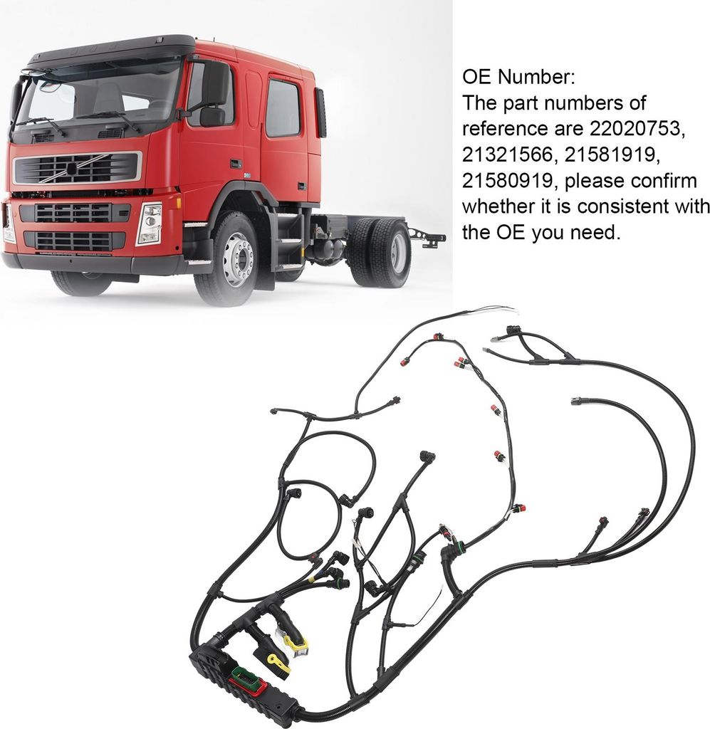 Motorkabelbaum 22020753, sicheres, zuverlässiges, hitzebeständiges Kabel für FH FM-LKW