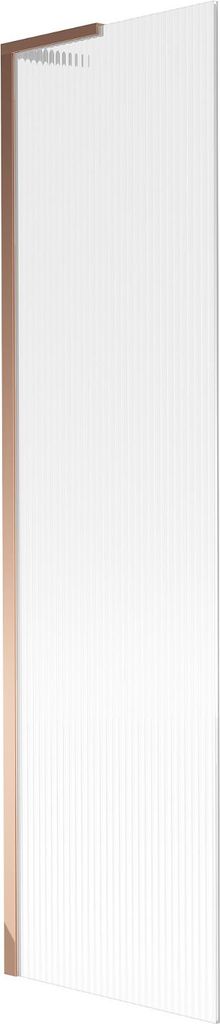Mexen Next L Badewannenwand 1-flügelig 50 x 150 cm, Rillen, Roségold - 895-050-000-03-09-60