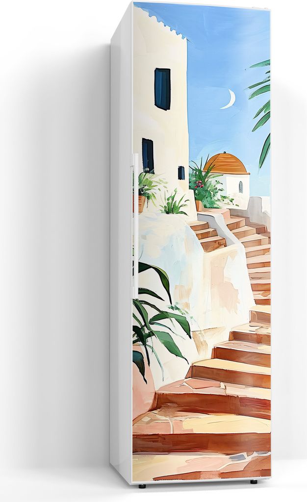 DEQORI Magnetmatte Kühlschrank beschreibbar 60x200 cm 'Mediterrane Idylle' Magnetfolie