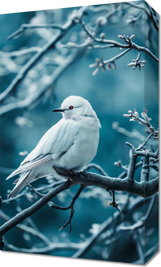 Bild 30x50cm Perlenvogel