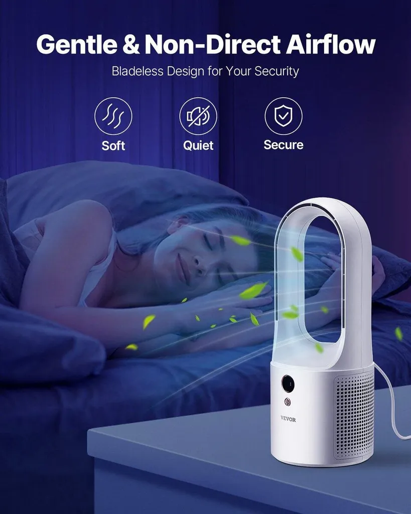 Ventilatore Desktop 12.99 Pollici Bladeless | Design Moderno White - 3