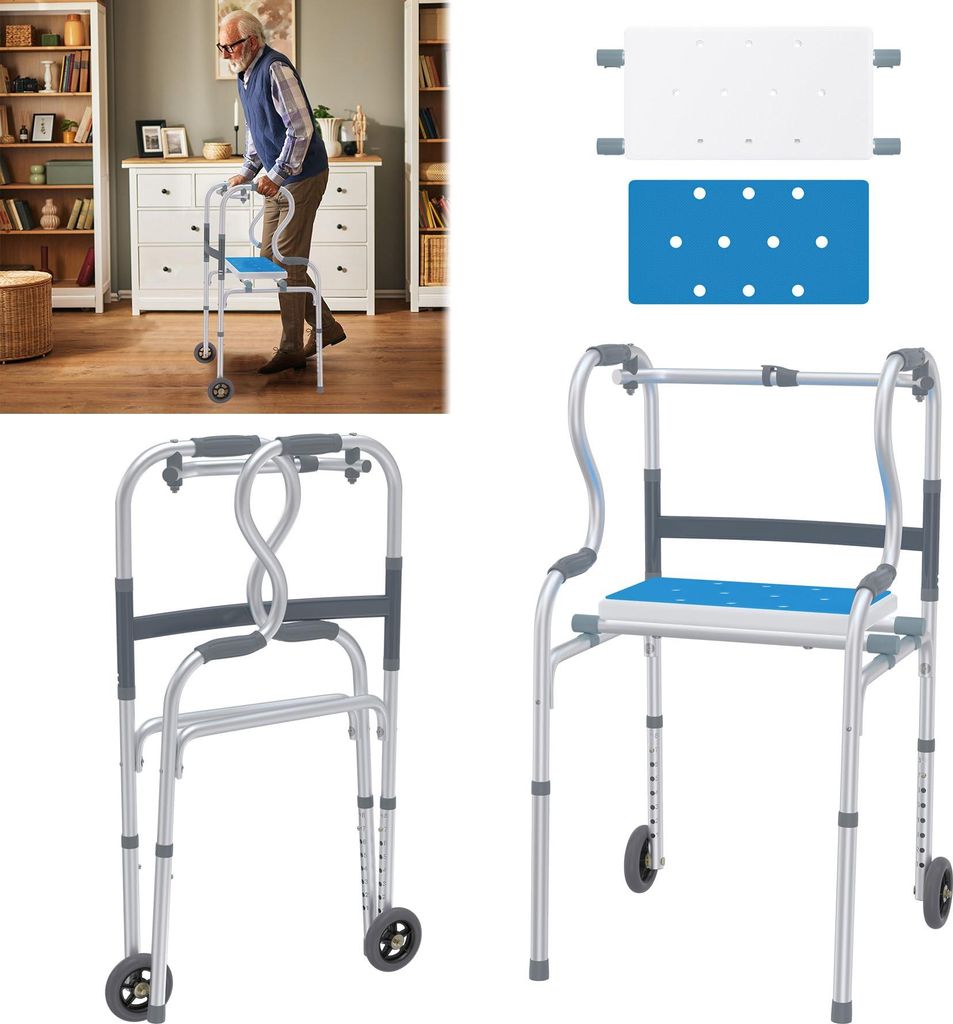 YARDIN Cadre de marche pliable en aluminium, aide à la Image du produit 