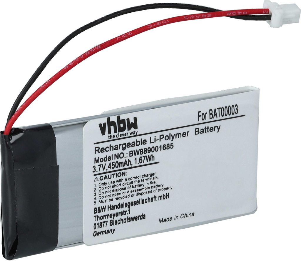 vhbw Akku kompatibel mit Cardo Rider Solo, Scala Rider Q3, Produktbild 