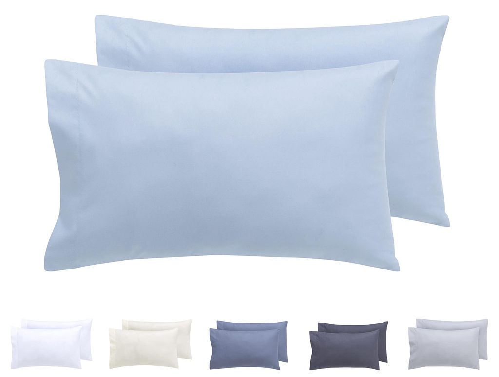 Kissenbezüge, extraweiche Mikrofaser, hypoallergen, 2er-Set Kissenbezüge 30x50 cm hellblau