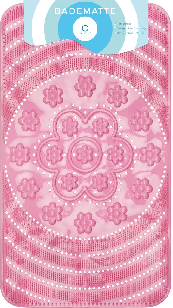 Circul Badewannenmatte 66 x 38 cm pink Muster