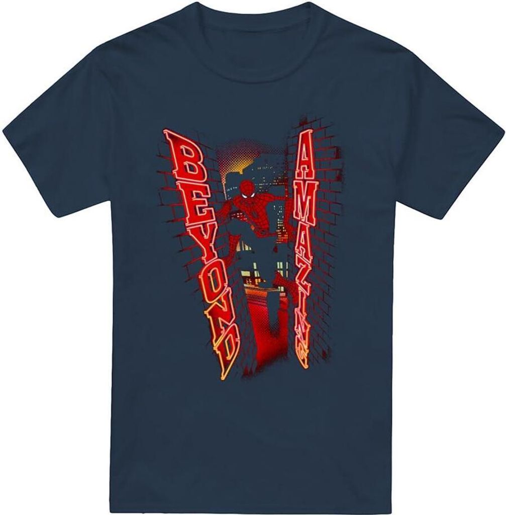 Spider-Man - "Beyond Amazing" T-Shirt für Herren TV5043 (L) (Marineblau)