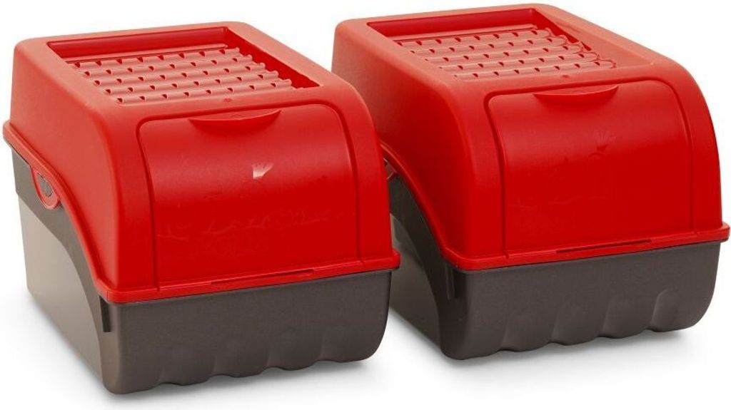 Novaliv 2x Mittel 5L rot Gemüsebox Kartoffel Aufbewahrungsbox Vorratsdose Zwiebeltopf Knoblauchbox Obsttopf