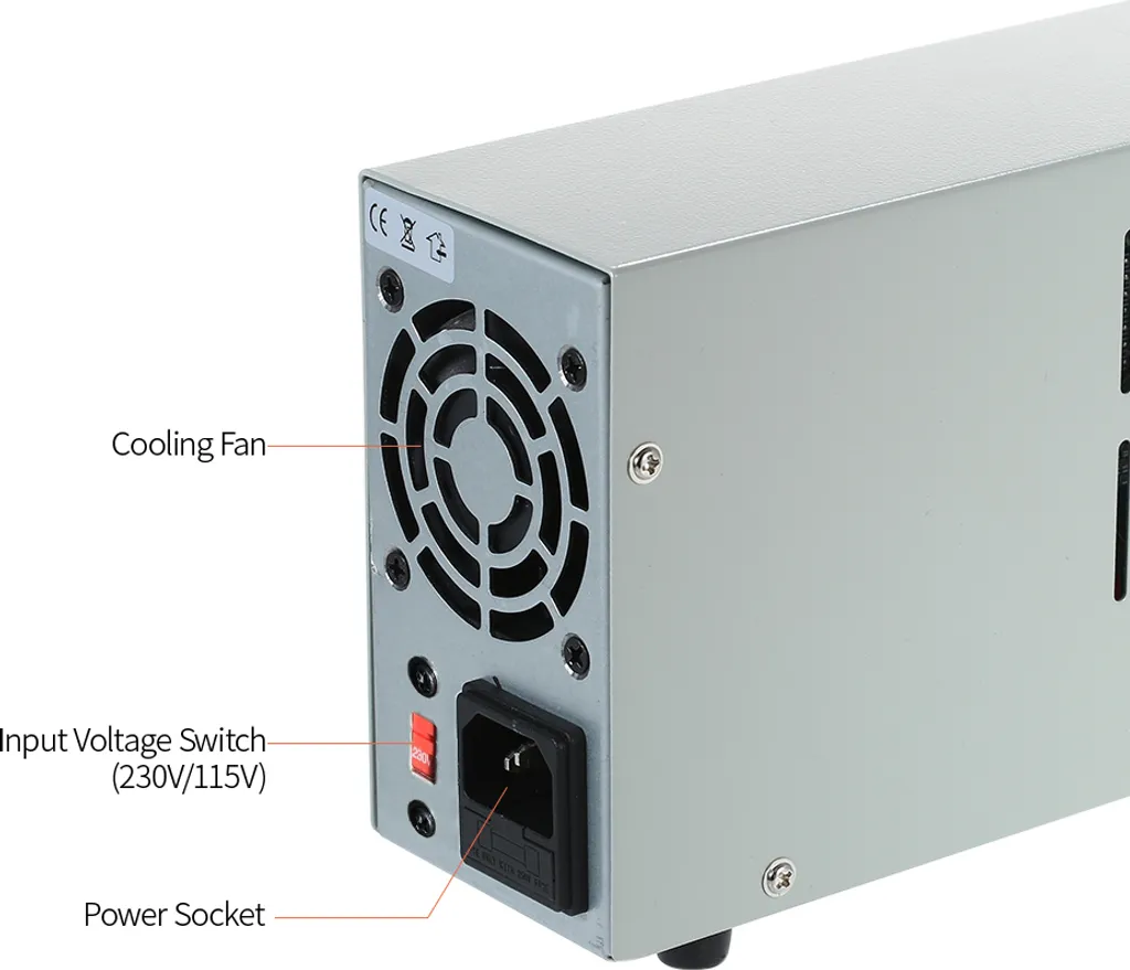 Alimentation DC 120V 3A Anti-Surchauffe pour Tests Électroniques Sûrs