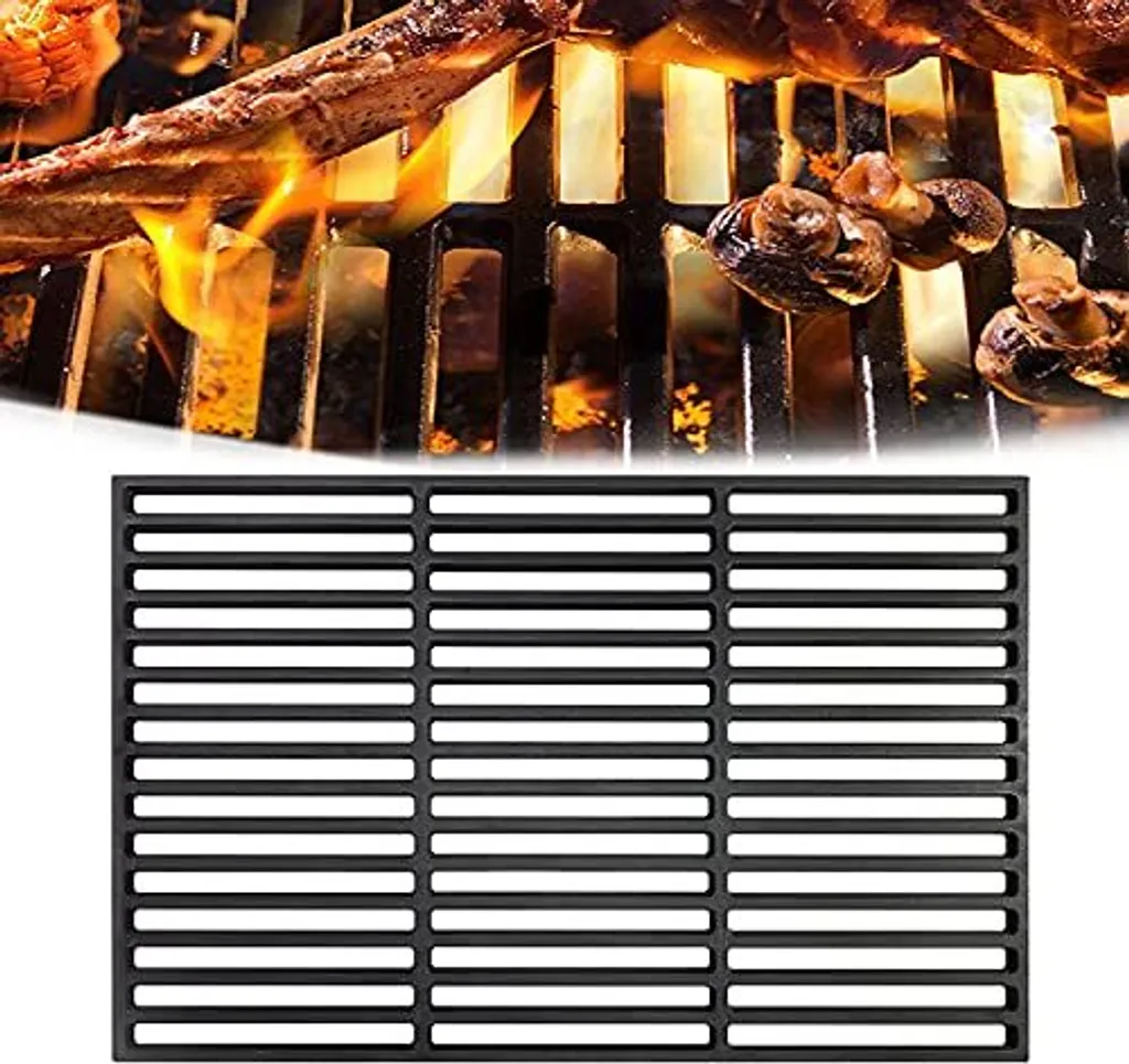 Grille de Cuisson Rectangulaire en Fonte Emaillee 54x34cm pour Barbecue