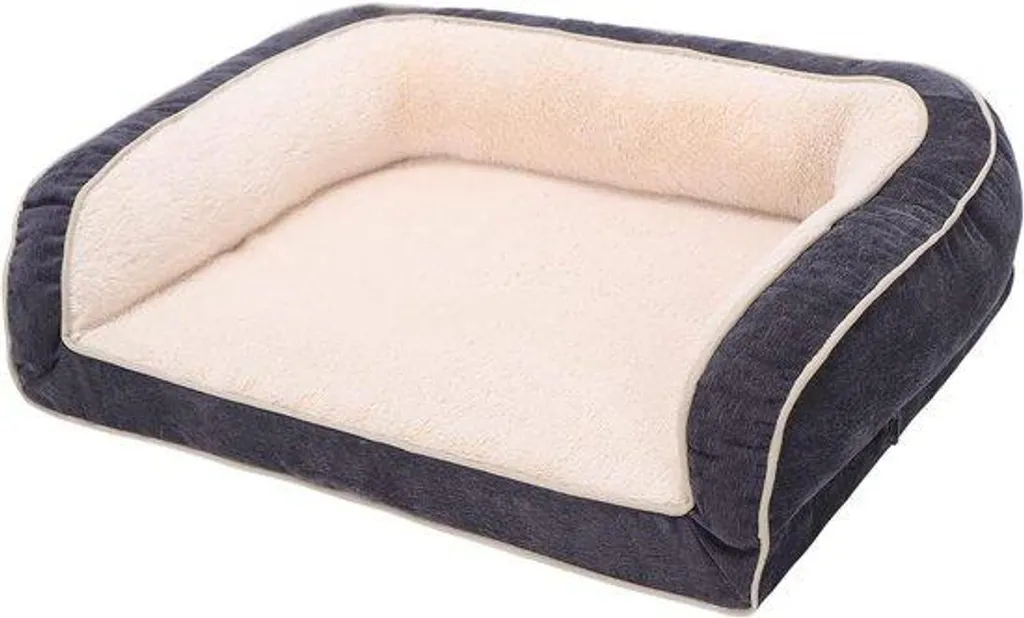 Lit chien orthopédique grand confort 91x71x23 cm mousse haute densité