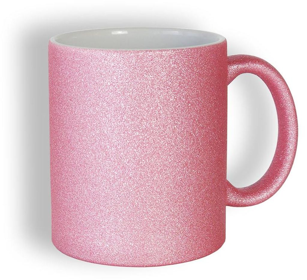 craftcut - Sublimationstasse GLITTER in PINK - 11 oz/330 ml Produktbild 