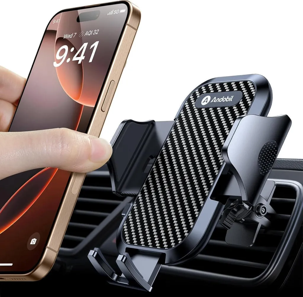 Support de téléphone voiture 2024 - Fixation aération pour iPhone et Galaxy
